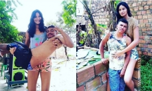 Cô gái Brazil cao 2m14 lấy chồng chỉ cao đến nách, chiều cao của con trai 3 tuổi gây chú ý