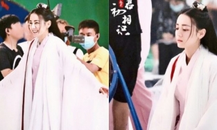 Loạt ảnh của Địch Lệ Nhiệt Ba trong hậu trường phim 'Ngự Giao Ký'