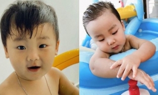 Hòa Minzy khoe ảnh 'mát mẻ' của con trai, dân tình nhốn nháo: 'Đi tắm thôi có cần đẹp trai vậy không'