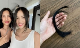 Khoe màn cắt tóc tại nhà, Kỳ Duyên lộ chi tiết sống chung với Minh Triệu