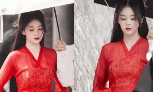 Bạch Lộc mặc phục trang đỏ rực, xứng danh nữ thần cổ trang thế hệ mới