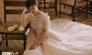 'Ác nữ' U40 Tưởng Hân khoe vẻ đẹp trang nhã trong váy cưới cổ điển