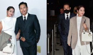 Vợ chồng Lee Byung Hun và Lee Min Jung hiếm hoi xuất hiện cùng nhau tại Bảo tàng điện ảnh Mỹ