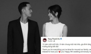 Tăng Thanh Hà kỉ niệm ngày cưới bên chồng Louis Nguyễn: '12 năm một mối tình'