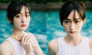 Cận cảnh nhan sắc trẻ thơ của Hà Hoằng San ở tuổi 35