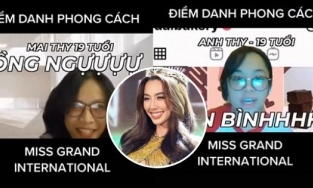 Cười ngất với trend điểm danh online theo phong cách Thùy Tiên tại Miss Grand