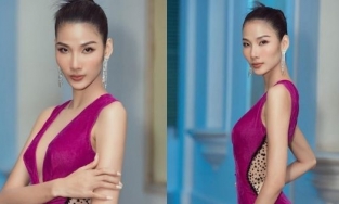 Hoàng Thùy diện chiếc đầm 'quắn quéo' sâu tít, chiếm spotlight trong sự kiện ở Lãnh sự quán Pháp 