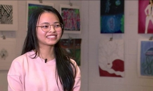 Nữ sinh gốc Việt lọt top 10 điểm cao nhất thế giới ở môn nghệ thuật