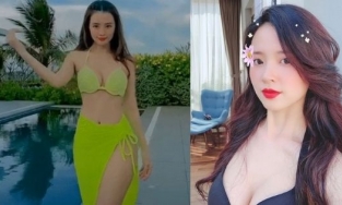 Hậu được Kiều Minh Tuấn cầu hôn, Midu khoe clip áo tắm lộ thềm ngực gợi cảm