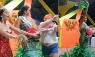 Mẹ Á hậu cướp vương miện của Tân Hoa hậu ném xuống đất, la hét om sòm vì không phục kết quả