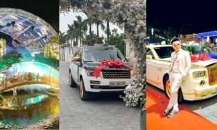 Đại gia buôn lợn ở Hải Dương mừng ngày cưới bằng siêu xe, du thuyền trăm tỷ, mời cả dàn sao Việt 