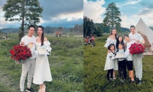 Bà xã Lý Hải đón sinh nhật tuổi 37 nhưng nhan sắc 'thần tiên tỷ tỷ' của mẹ bỉm 4 con mới là tâm điểm