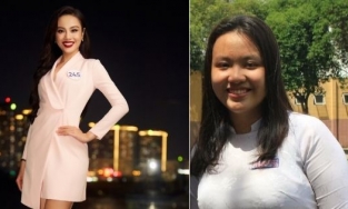 Hoa khôi Ngoại thương Huỳnh Phạm Thủy Tiên từng nặng 90kg 'lột xác' tại Hoa hậu Hoàn vũ 2022