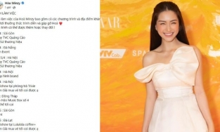 Hậu chia tay, Hòa Minzy tích cực chạy show từ Bắc đến Nam, nhìn lịch trình mà 'choáng'