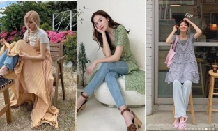 Mốt mix quần jeans và váy dài tưởng ''lạc quẻ' nhưng lại là hot trend được nhiều chị em lăng xê