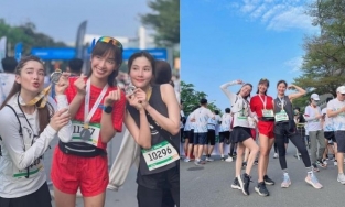 Diễm My, Nhã Phương, Ái Phương mặt mộc ra đường, vợ Trường Giang chiếm spotlight với đôi chân đẹp 