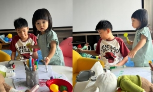 Subeo đích thân dạy em gái học vẽ, Suchin làm một điều khiến người thừa kế nhà Cường Đô La 'bất lực'