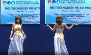 Danh tính gái xinh quay lưng múa sân khấu trường thu hút 6,8 triệu view Tiktok