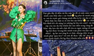 Giữa khuya, Tóc Tiên than thở đi diễn như cực hình, da thịt đỏ bầm, không thở nổi