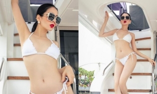 Bị anti fan chê không có ngực, Lệ Quyên gửi riêng ảnh zoom cận vòng 1 kèm caption 'đủ xài thôi em'