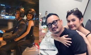MC Thu Hoài gọi chồng là Sugar Baby, dạo phố với ông xã bằng xe máy như Brad Pitt và Angela Jolie