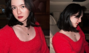 Hải Tú tự đăng ảnh zoom cận mặt, môi mọng nhưng cổ nám