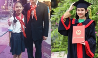 Ngoại hình như Hoa hậu của con gái Minh Tiệp ở tuổi lên 10, chiều cao vượt trội