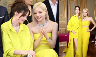 Khoảnh khắc Lisa (BlackPink) đọ sắc cùng Anne Hathaway lọt top 1 Hot search Weibo