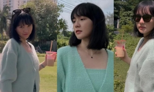 Hải Tú đi chơi cuối tuần, khoe nhan sắc đẹp không tì vết