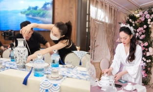 Kĩ tính như cô dâu Minh Hằng: Dùng thước đo từng chiếc bình sứ, mất 3 tháng để chuẩn bị đám cưới