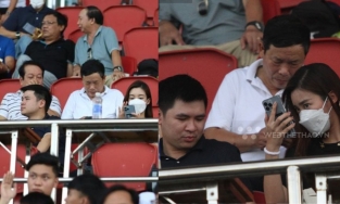 Đỗ Mỹ Linh công khai đi xem bóng cùng ông bầu trẻ CLB Hà Nội