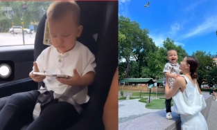 Leon nhà Hồ Ngọc Hà về quê nội chơi vẫn tranh thủ 'cày view' giúp mẹ