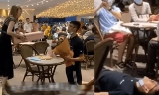 Chàng trai quỳ lạy, ăn vạ giữa quán để ép buộc 'crush' phải đồng ý làm người yêu