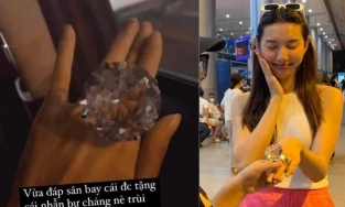 Thùy Tiên được fan cầu hôn bằng nhẫn kim cương 'khủng' ngay tại sân bay