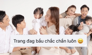 Fan nghi Đàm Thu Trang sắp sinh thêm em cho Subeo
