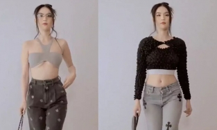 Ngọc Trinh lộ cánh tay mũm mĩm, vòng eo ngấn mỡ nhưng vòng 1 'mất hút'