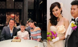 MC Quỳnh Chi bay sang Mỹ tái ngộ chồng cũ trong tiệc sinh nhật của con trai