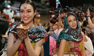 Nhìn Á hậu Thủy Tiên mà cứ ngỡ tân Hoa hậu Ấn Độ