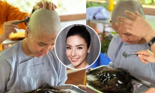 Á hậu Khánh Phương xuống tóc đi tu sau thời gian sau ồn ào bị tố quỵt tiền