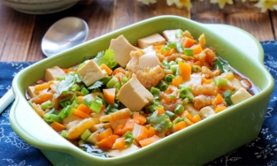 Cách làm đậu hũ non hấp tôm, món ngon 7 phút cho những nàng bận rộn