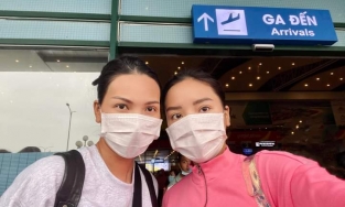 Kỳ Duyên và Minh Triệu bay ra miền Trung hỗ trợ người dân