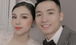 Hé lộ ảnh cưới đầu tiên của Bùi Tiến Dũng - Khánh Linh 