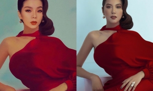 Lệ Quyên khoe bức tranh fan tặng nhưng lại bị nói 'đạo nhái' ảnh Thuý Vân