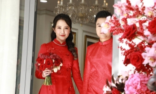 Primmy Trương khoe nhan sắc ngọt ngào, bụng phẳng lì trong ngày cưới