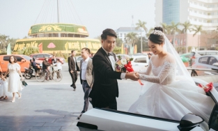Đám cưới rước dâu bằng siêu xe của Á khôi Đại học Kinh tế Quốc dân