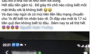 Vợ phát hiện 'quỹ đen' của chồng chỉ bằng 1 nghìn đồng chuyển khoản