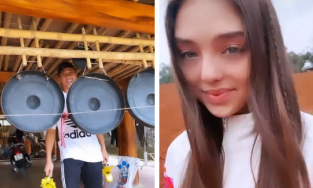 Thủ thành Tiến Dũng đưa bạn gái mẫu Tây xinh đẹp về quê ăn Tết