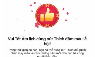 Dân tình thích thú với nút 'Like' Tết với hình tròn đỏ rực đón chào năm mới