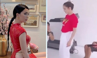 Ngọc Trinh lên đồ biến hình khi có phụ huynh và khi không có phụ huynh