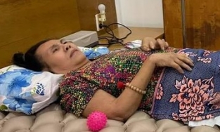 Diễn viên Hoàng Lan bị hoại tử cột sống, mù một bên mắt khiến khán giả xót xa